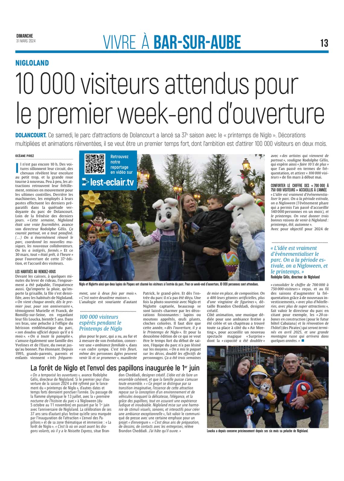 10 000 visiteurs attendus pour le premier week-end d’ouverture de Nigloland