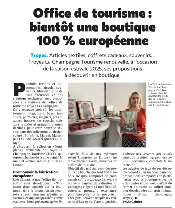Du nouveau à la boutique de l’office de tourisme Troyes !