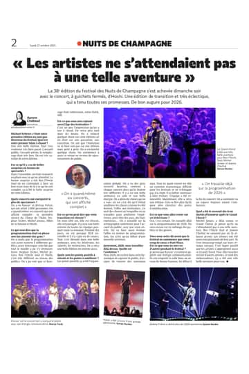 Nuits de Champagne : « Les artistes ne s’attendaient pas à une telle aventure »