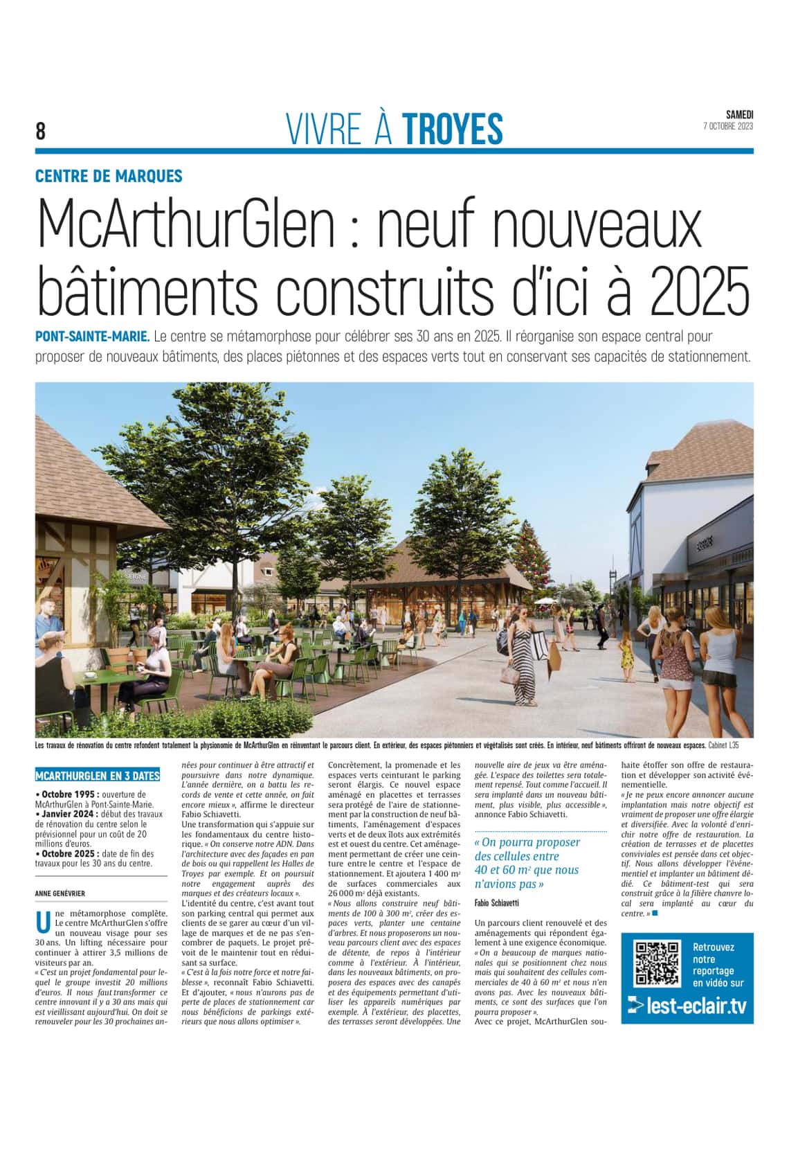 neuf nouveaux bâtiments construits à McArthurGlen d’ici à 2025