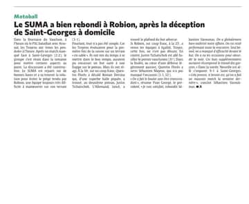 Le SUMA a bien rebondi à Robion, après la déception de Saint-Georges à domicile