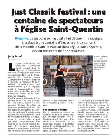 Just Classik festival : une centaine de spectateurs à l'église Saint-Quentin