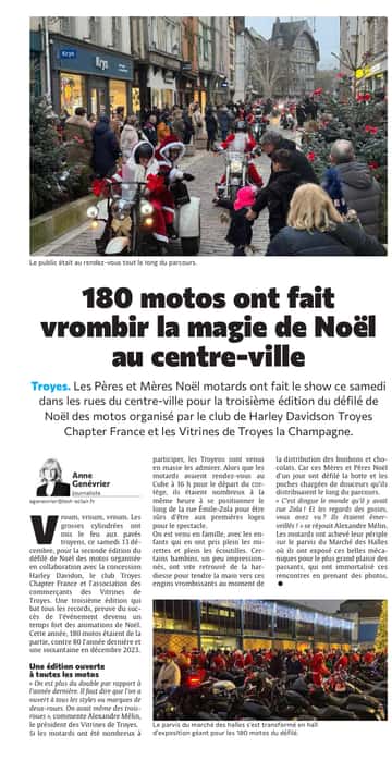 180 motos ont fait vrombir la magie de Noël au centre-ville !