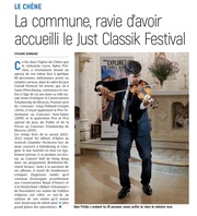 La commune du Chêne ravie d’avoir accueilli le Just Classik Festival