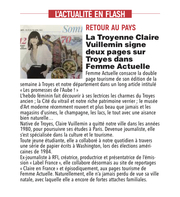 La Troyenne Claire Vuillemin signe deux pages sur Troyes dans Femme Actuelle