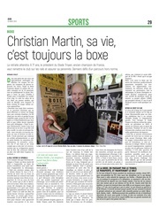 Christian Martin, sa vie, c’est toujours la boxe.