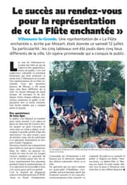 Le succès au rdv pour la représentation de La flûte enchantée.