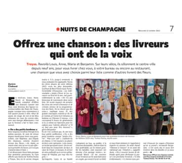 Offrez une chanson comme une fleur : des livreurs qui ont de la voix
