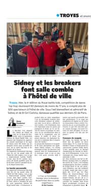 Sidney et les breakers font salle comble à l'hôtel de ville !
