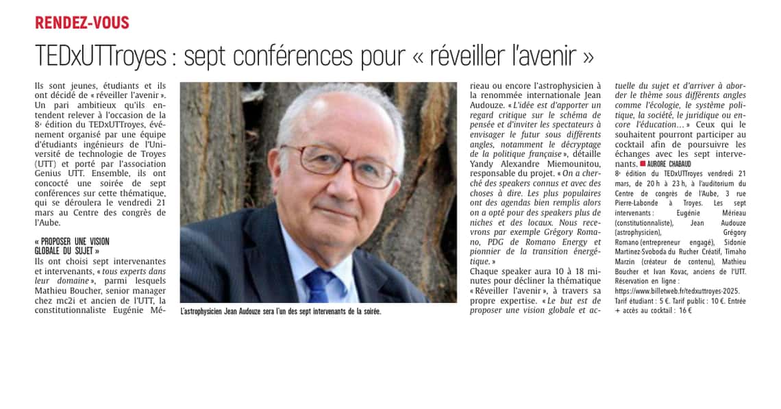 Le TEDxUTT s’ouvre au grand public.
