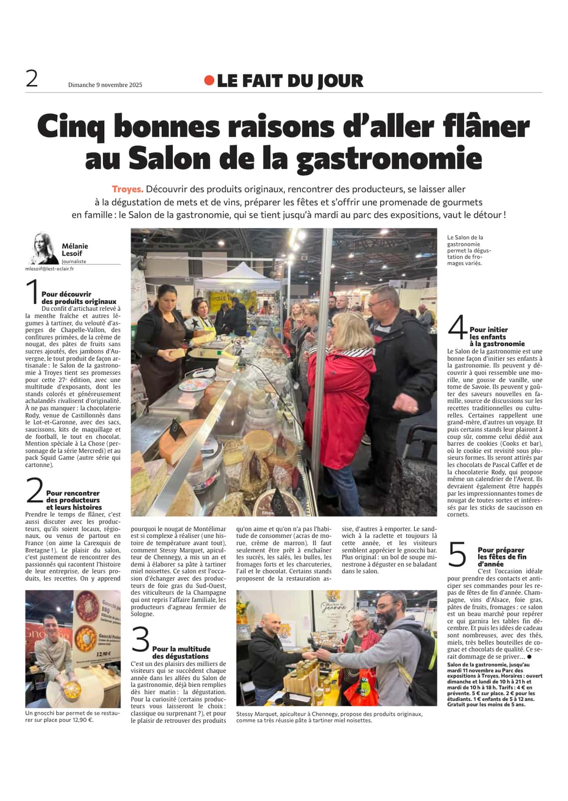 Cinq bonnes raisons d’aller flâner au Salon de la gastronomie à Troyes