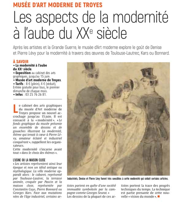 Une exposition sur les aspects de la modernité à l’aube du XXe siècle.