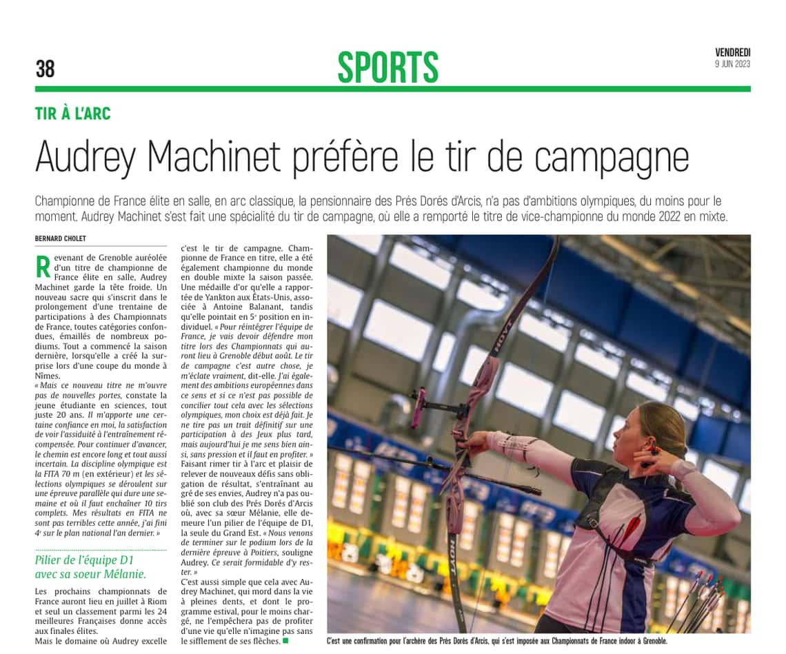 Audrey Machinet préfère le tir de campagne.