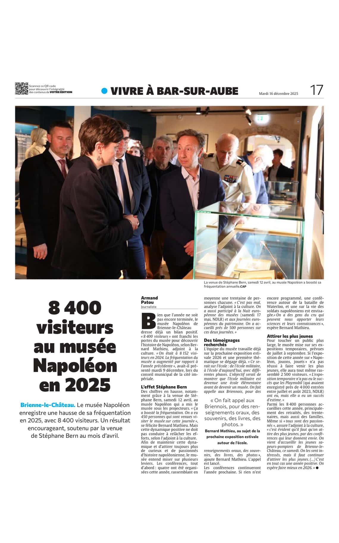 8 400 visiteurs au musée Napoléon 2025 !