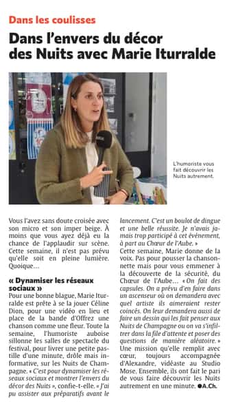Dans l’envers du décor des Nuits avec Marie Iturralde