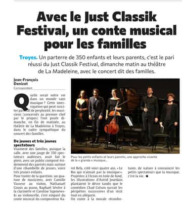 Dernière cible du Just Classik Festival à Troyes, les familles