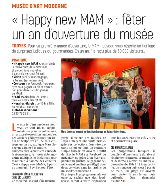 « Happy new MAM » : fêter un an d’ouverture