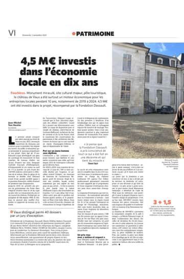 4,5 millions d’euros investis dans l’économie locale pour restaurer le château