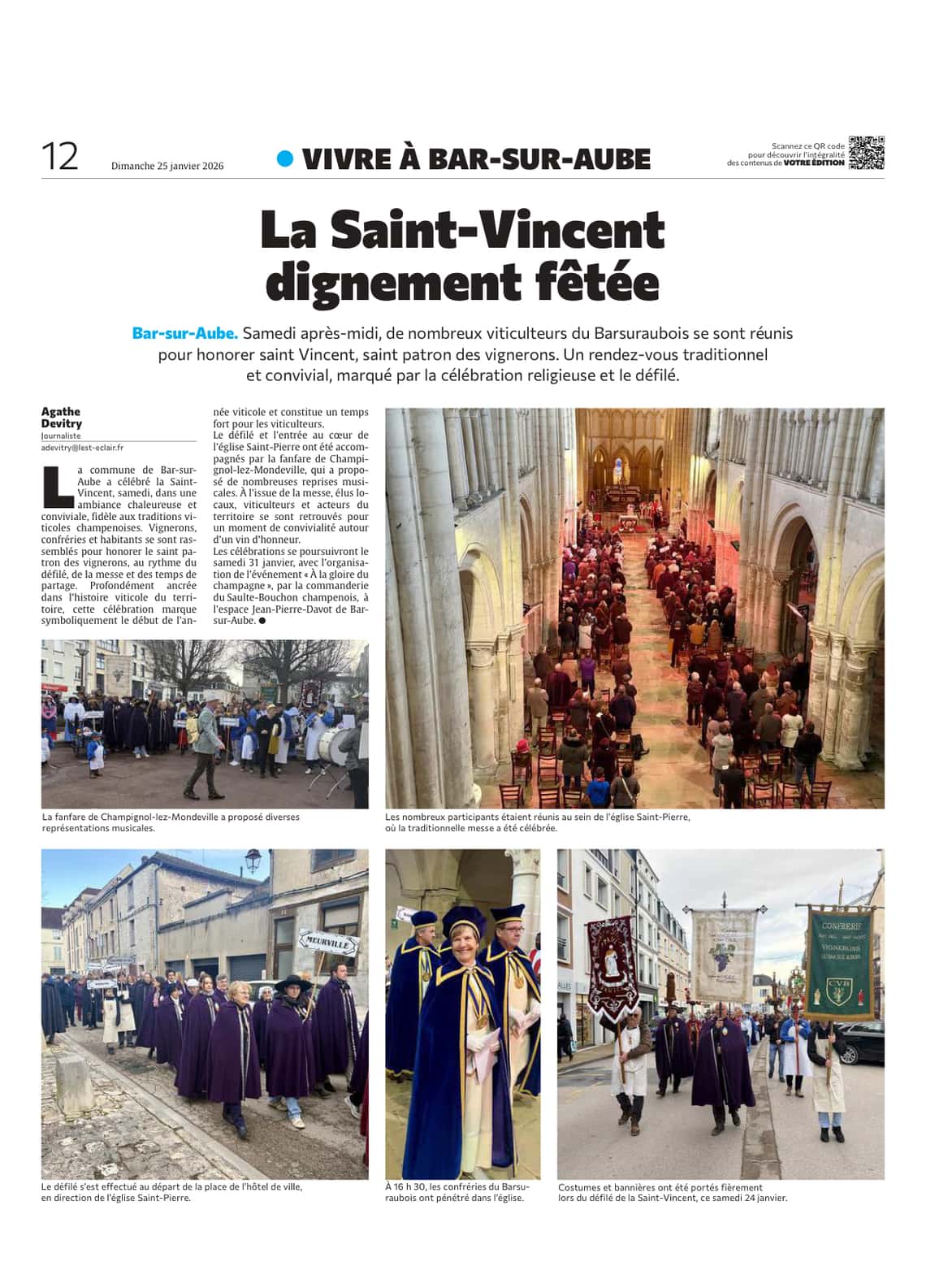 La Saint-Vincent dignement fêtée à Bar-sur-Aube !