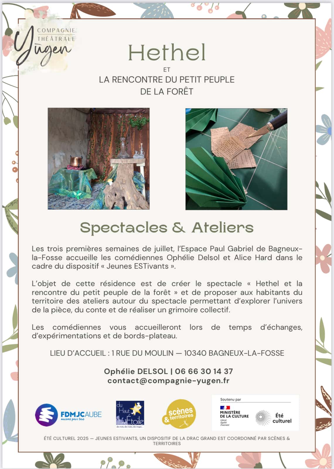 Spectacle proposé par Ophélie Delsol, pépite Aubassadeurs.