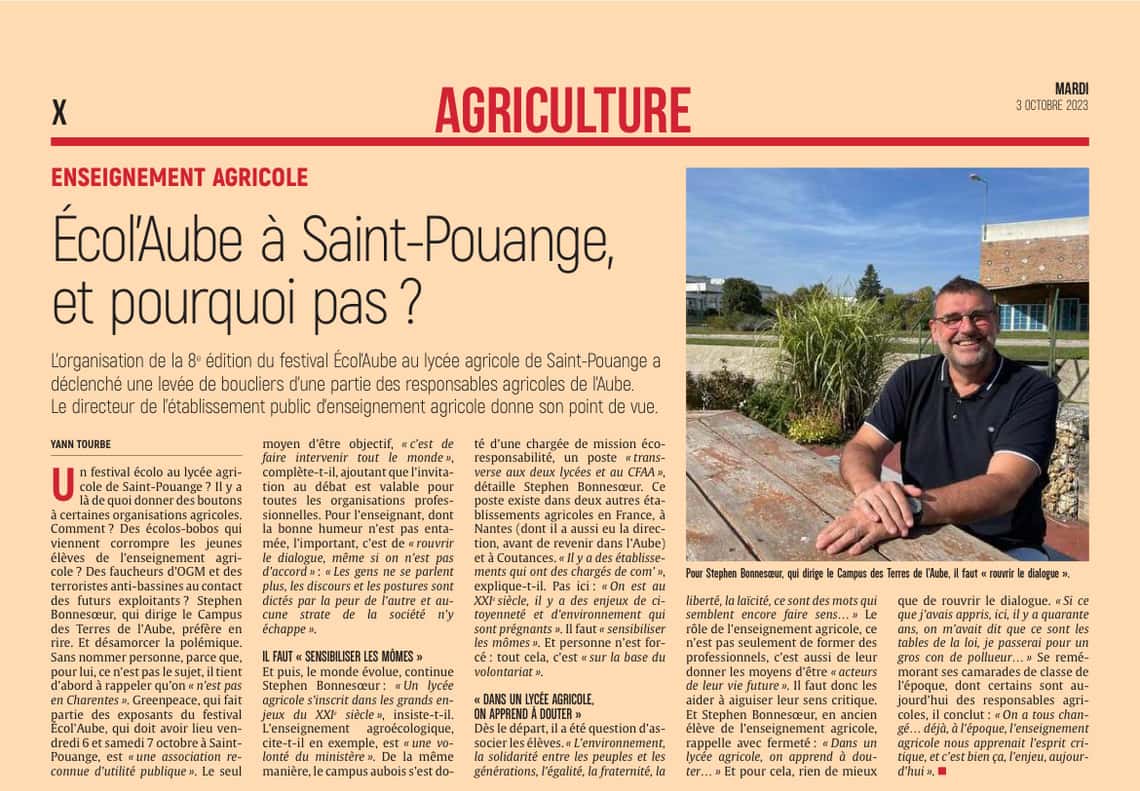 Écol’Aube à Saint-Pouange, et pourquoi pas ?