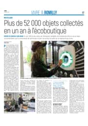 Plus de 52 000 objets collectés en un an à l’écoboutique
