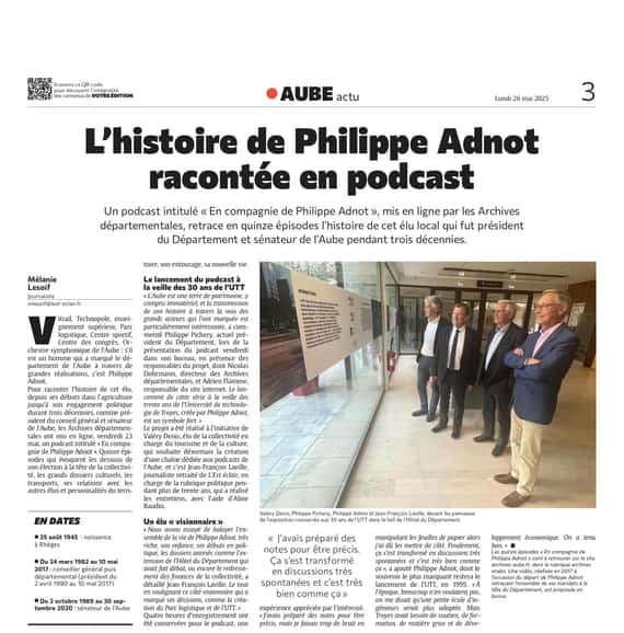 « En compagnie de Philippe Adnot », l’histoire à écouter !