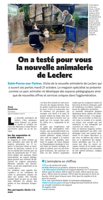 On a testé pour vous la nouvelle animalerie de Leclerc à Saint-Parres-aux-Tertre