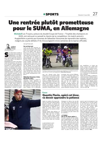 Une rentrée plutôt prometteuse pour le SUMA, en Allemagne