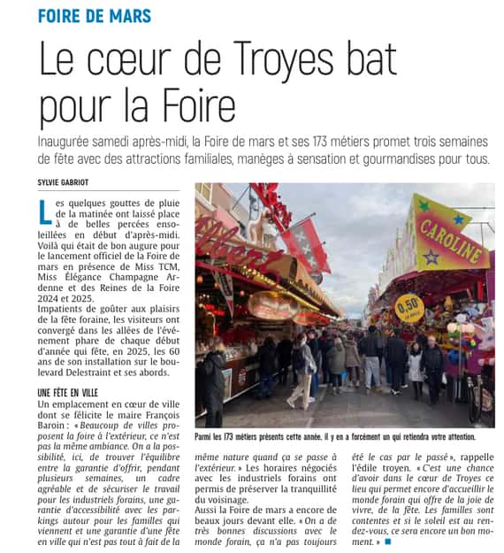 Le coeur de Troyes bat pour la foire