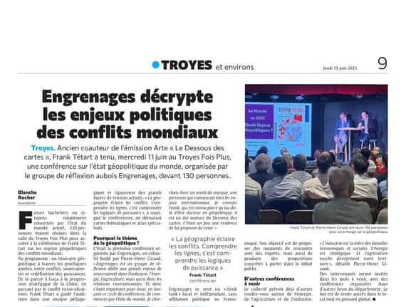 Engrenages, analyse les enjeux politiques des conflits mondiaux à Troyes