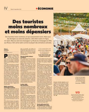 Des touristes moins nombreux et moins dépensiers : un été en demi-teinte !