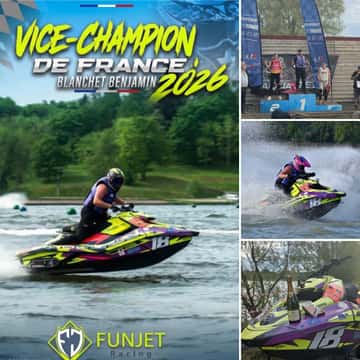Des nouvelles de nos Pépites : Benjamin Blanchet vice champion de France Jet Ski