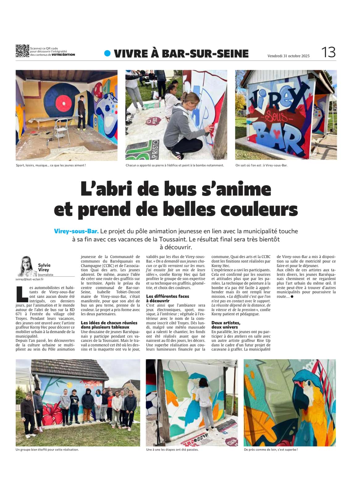 L’abri de bus de Virey-sous-Bar s’anime et prend de belles couleurs