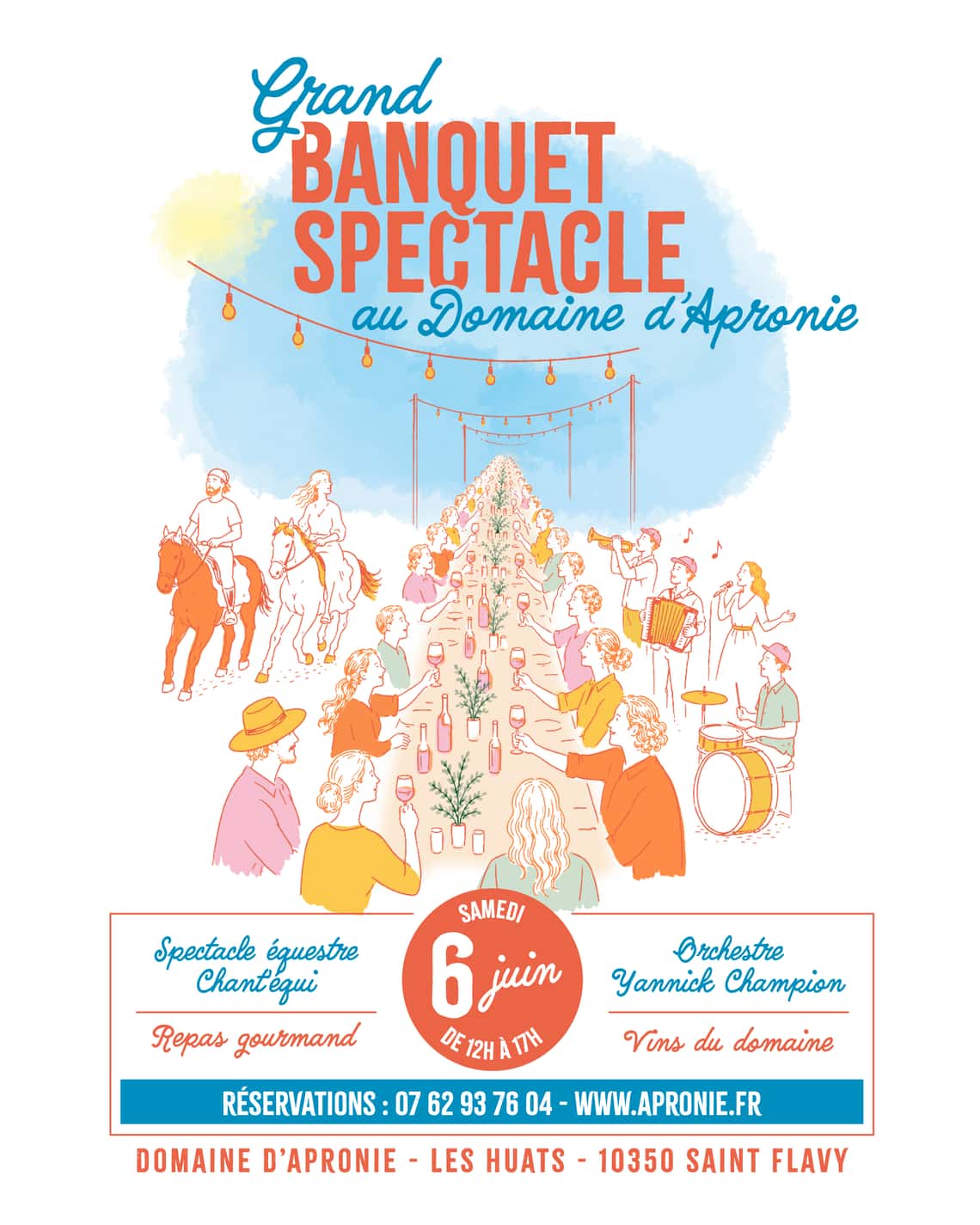 Grand banquet spectacle au Domaine d'Apronie.