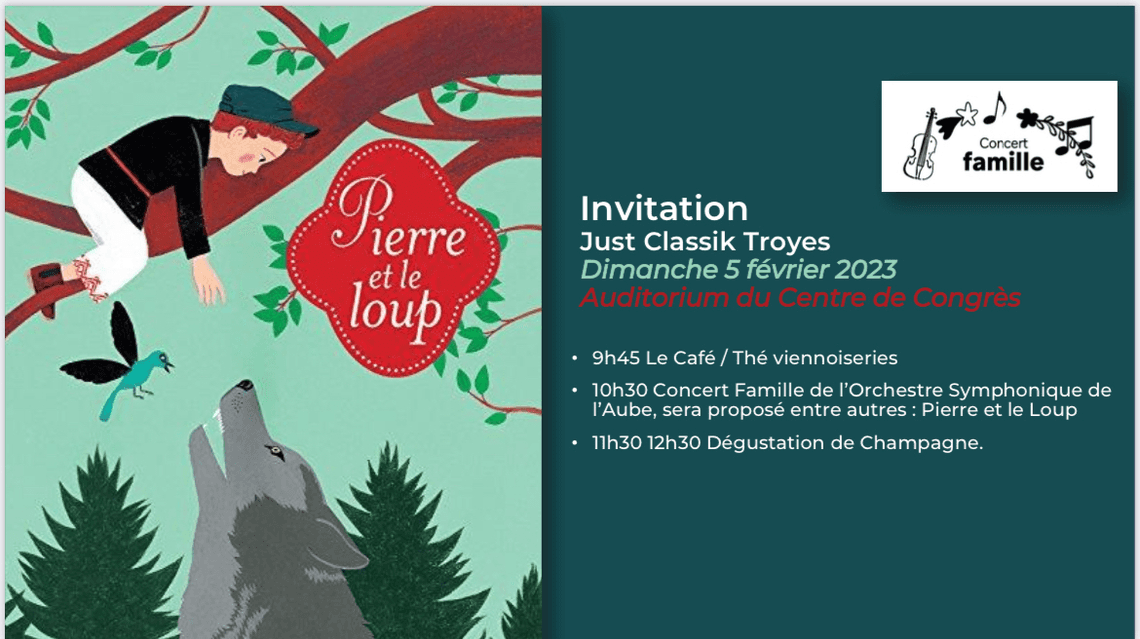 Concert Famille de l'Orchestre Symphonique de l'Aube.