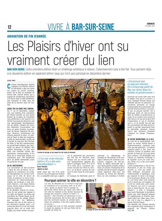 Les Plaisirs d’hiver de Bar-sur-Seine ont su vraiment créer du lien
