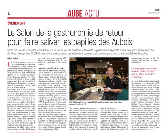 Le Salon de la gastronomie revient pour faire saliver les papilles des Aubois