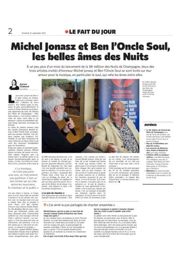 Michel Jonasz et Ben l'Oncle Soul, les belles âmes des Nuits