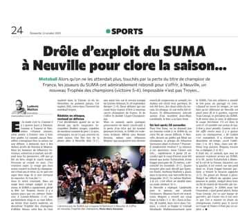 Drôle d’exploit du SUMA à Neuville pour clore la saison...