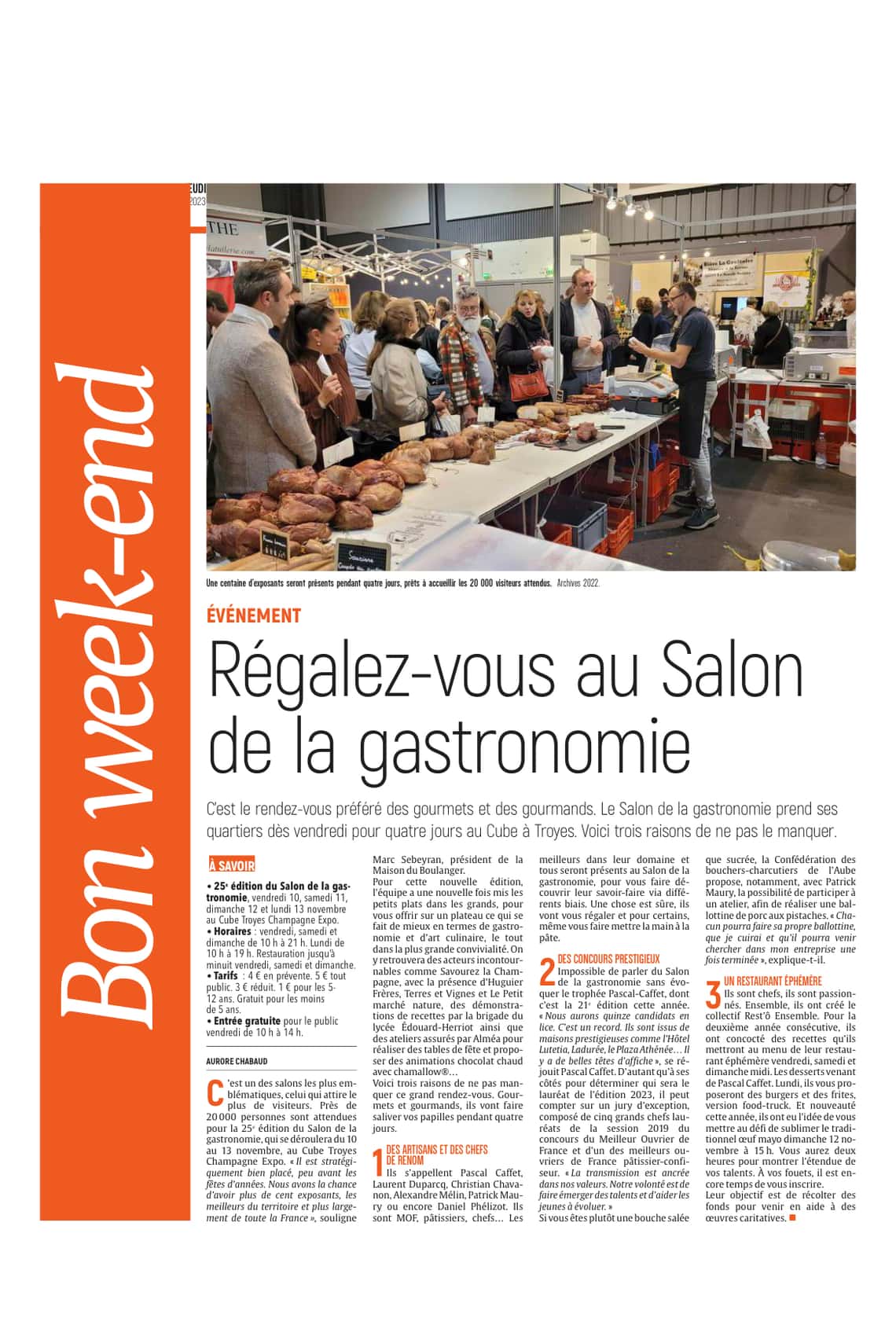 Trois bonnes raisons d’aller au Salon de la gastronomie de Troyes