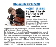 Le just Classik Festival, le 29 septembre à Nogent-sur-Seine