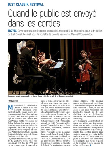 Le public envoyé dans les cordes pour l’ouverture du Just Classik Festival