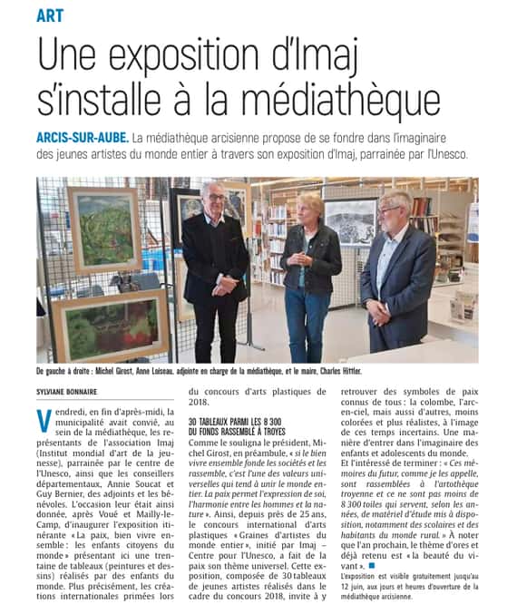 Une exposition d'IMAJ s'installe à la médiathèque
