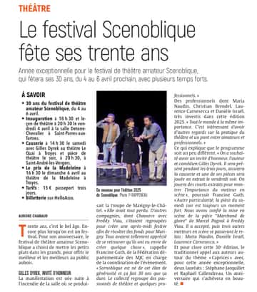 Le festival de théâtre amateur Scenoblique fête ses 30 ans