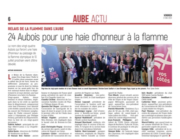 Les Aubois qui participeront à la haie d’honneur de la flamme