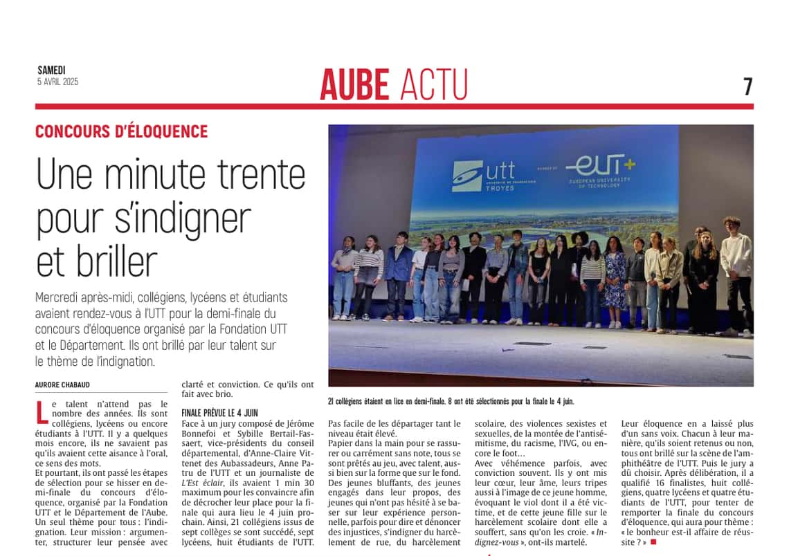 Concours d’éloquence : ils avaient 1 min 30 pour s’indigner et briller