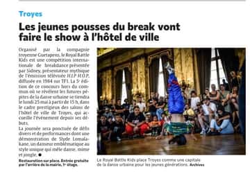 Les jeunes pousses du break vont faire le show à Troyes