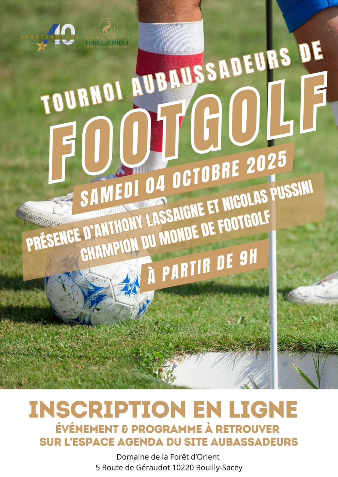 Evènement Aubassadeurs de footgolf au Domaine de la Forêt d'Orient