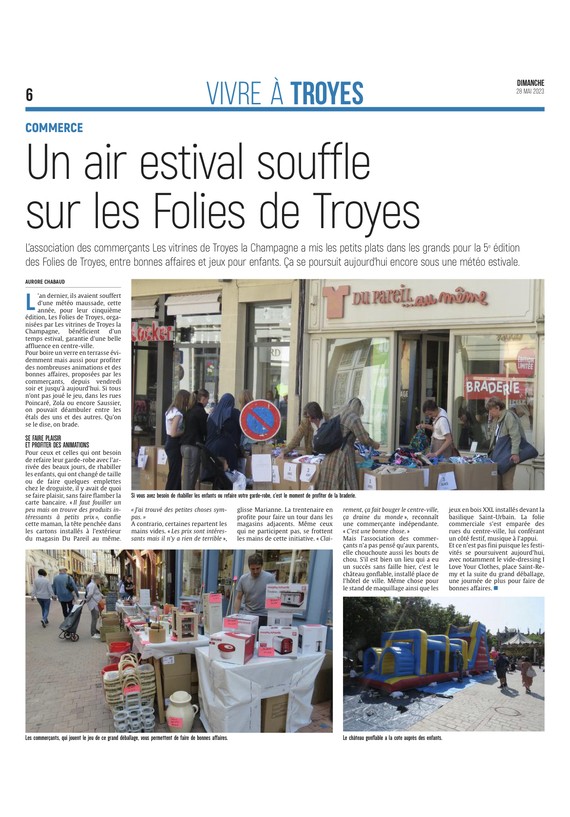 Un air estival souffle sur les Folies de Troyes encore ce dimanche